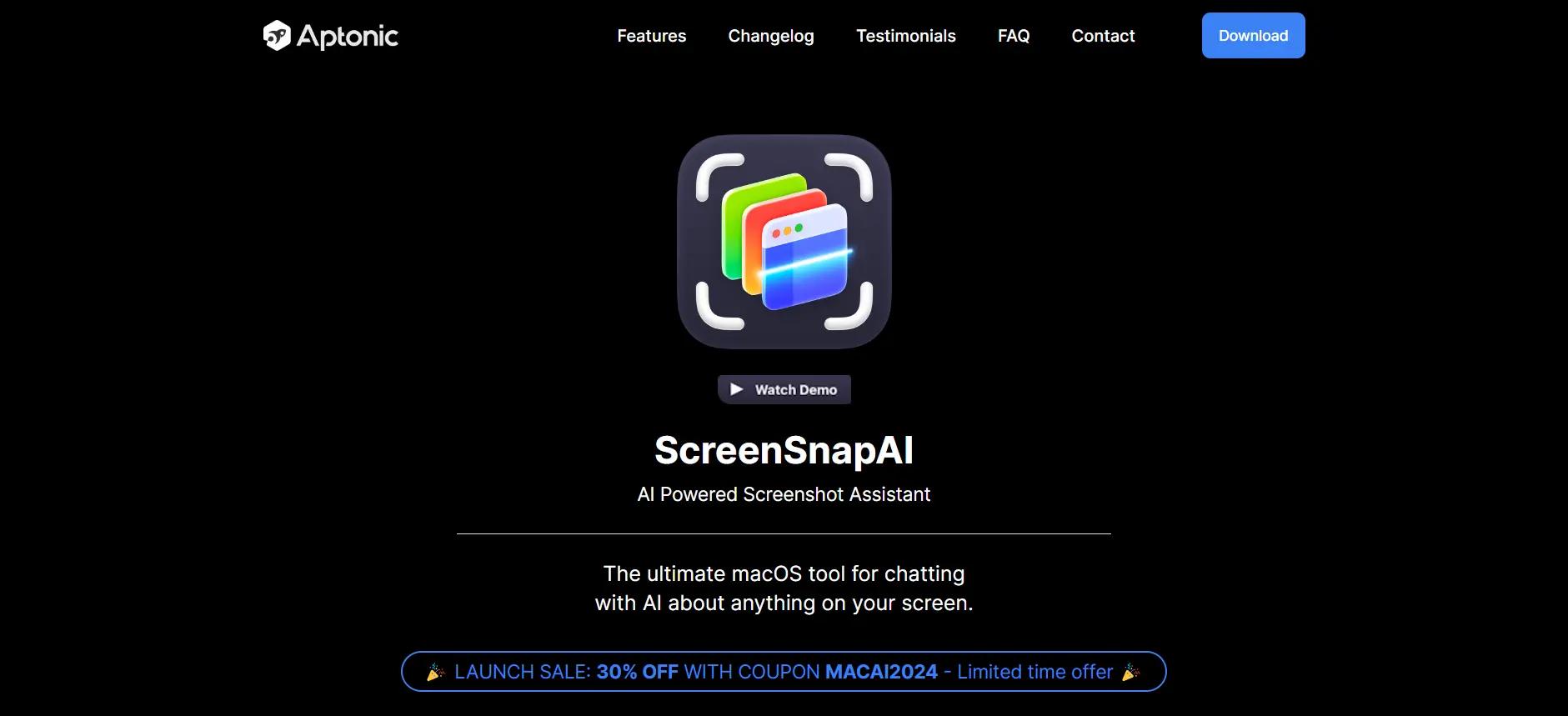 ScreenSnapAIWebsite Screenshot