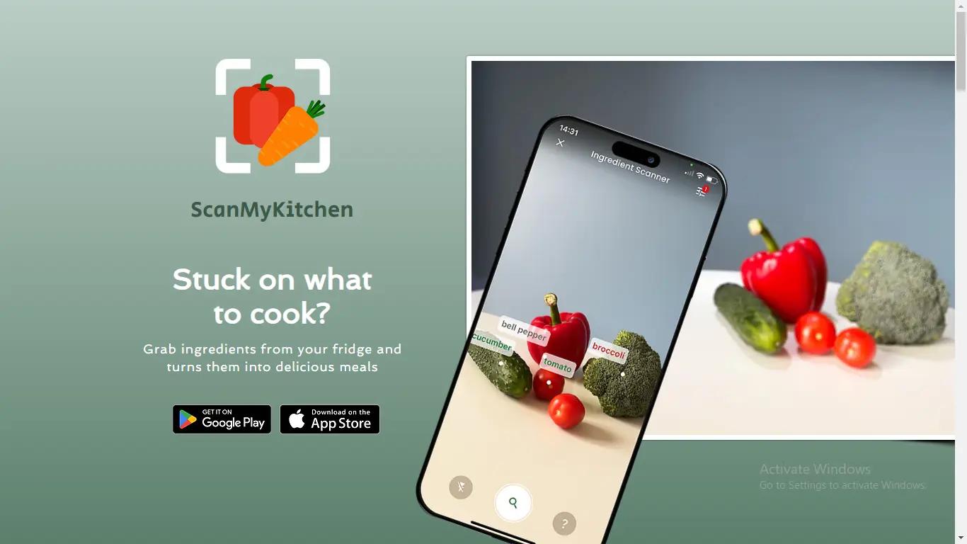 ScanMyKitchenWebsite Screenshot