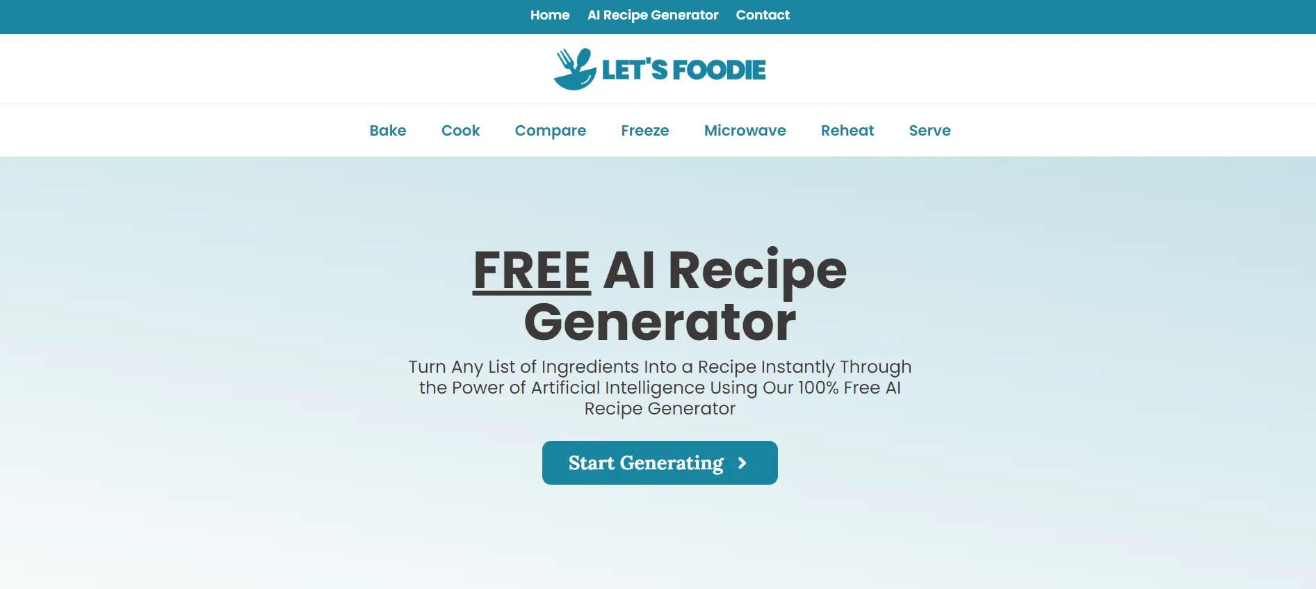 Let's FoodieWebsite Screenshot