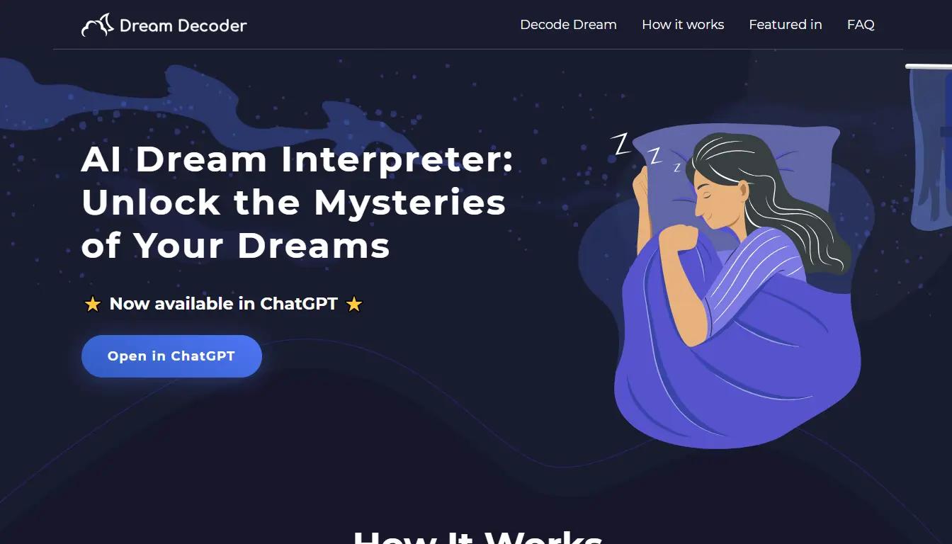 Dream DecoderWebsite Screenshot