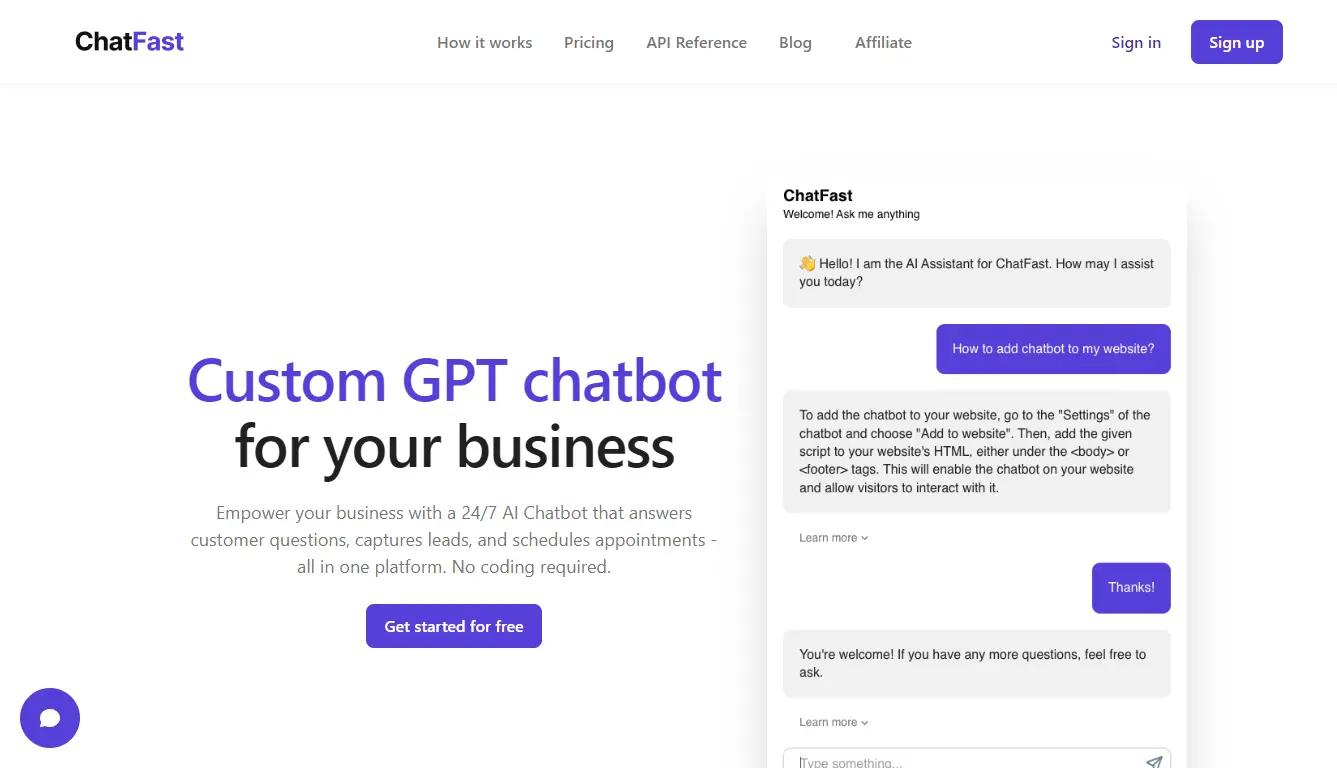 ChatFast Website