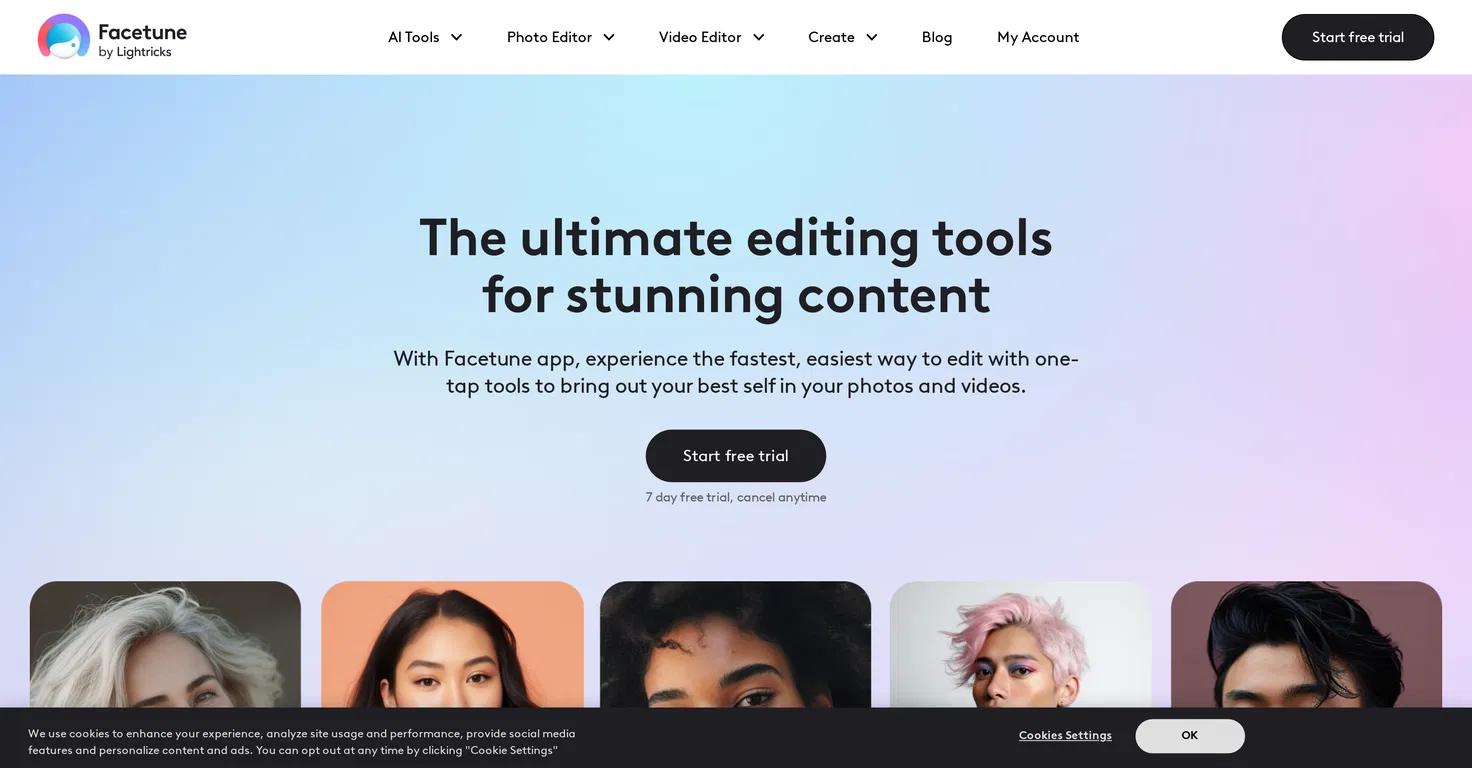 Facetune Website