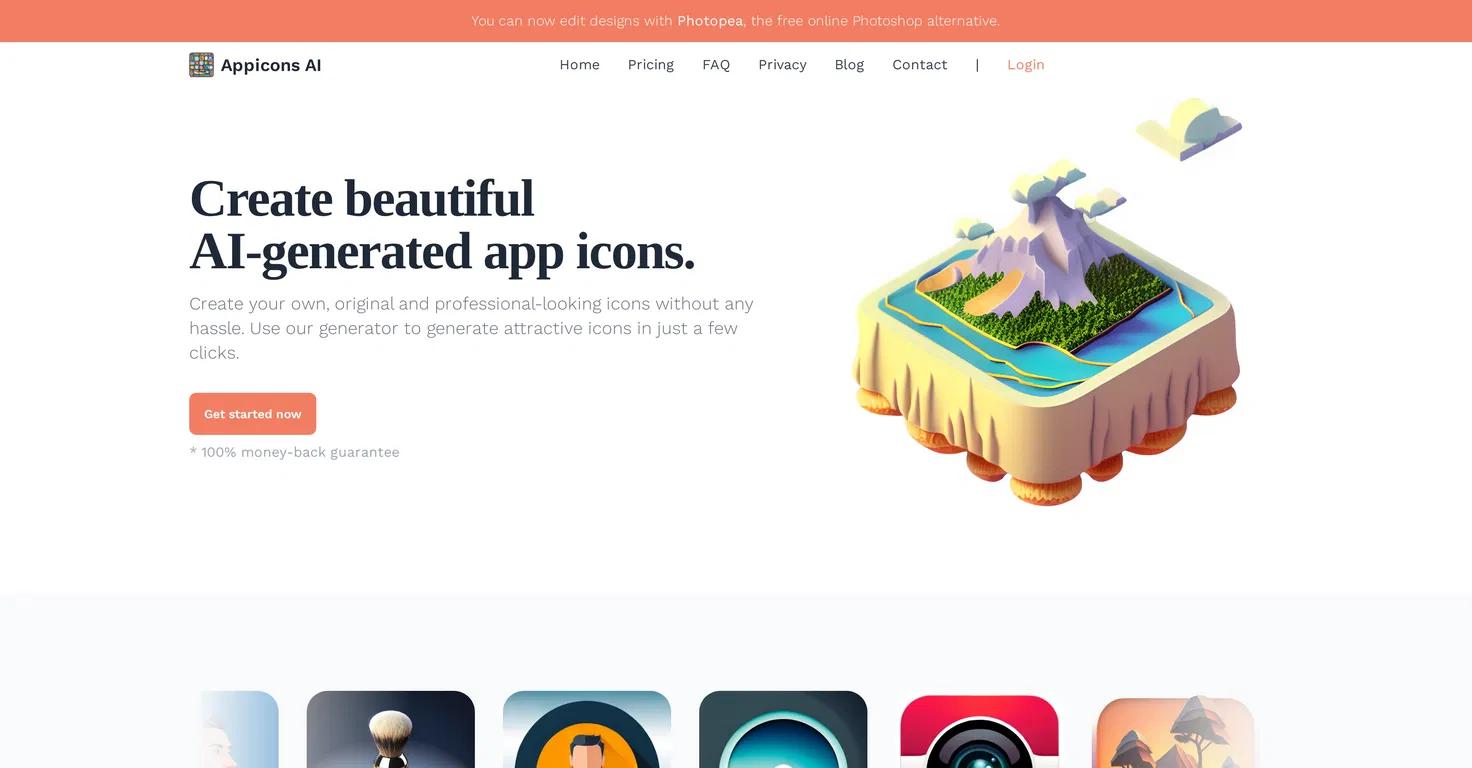 Appicons AIWebsite Screenshot