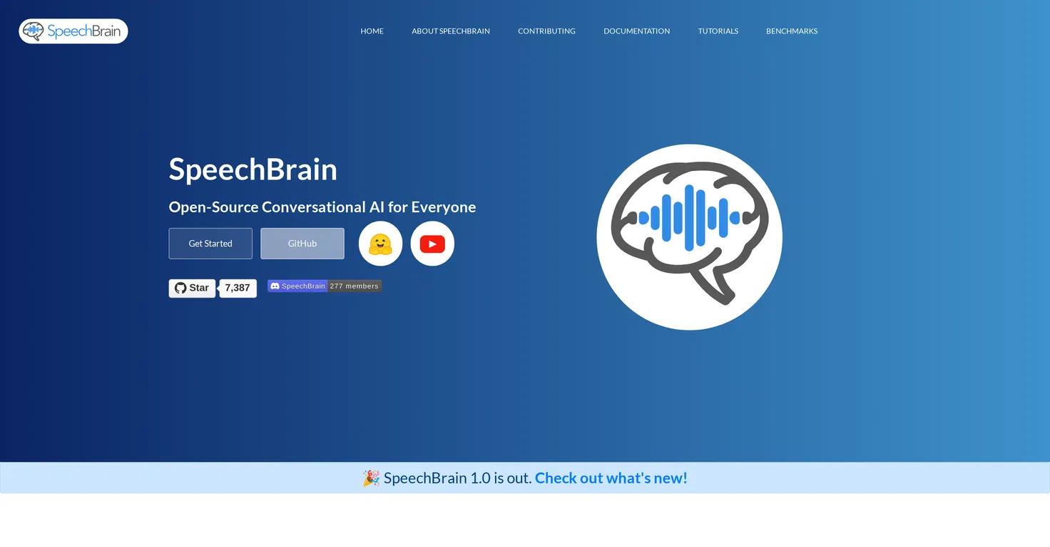 SpeechBrainWebsite Screenshot