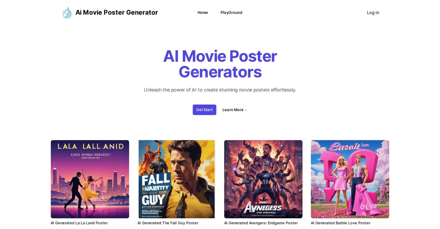 MovieAIPosterWebsite Screenshot