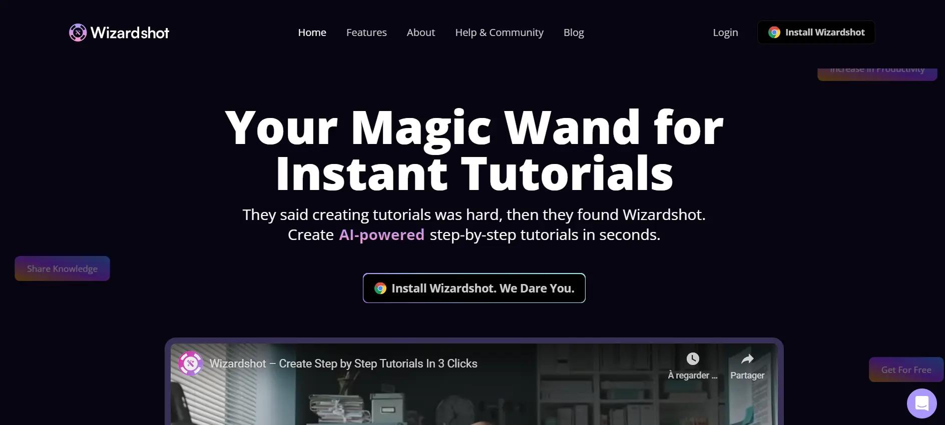 WizardshotWebsite Screenshot