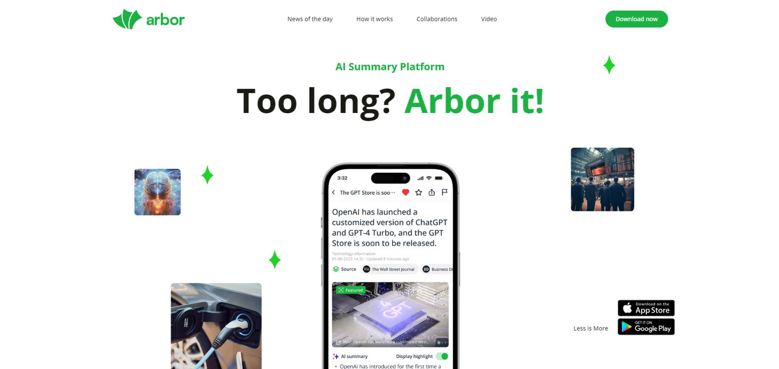 Arbor Website Screenshot