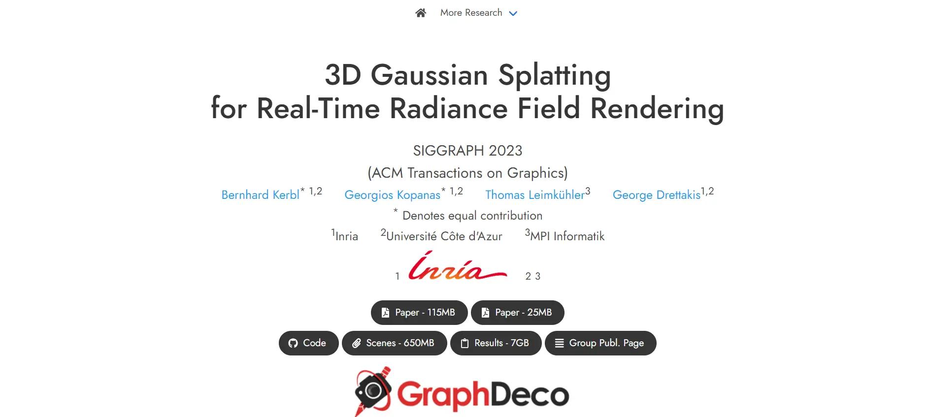 3D Gaussian Splatting Website