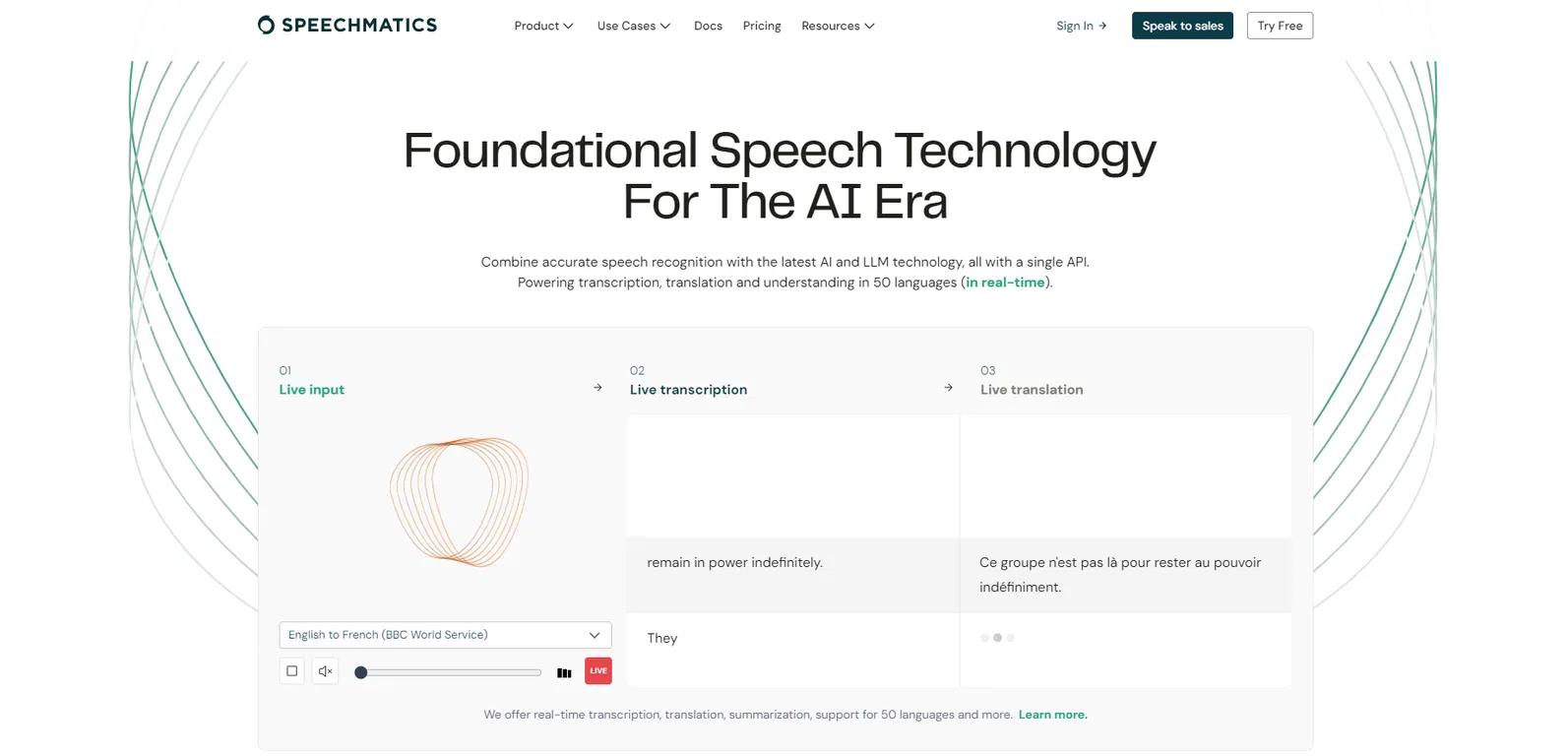 Speechmatics Website