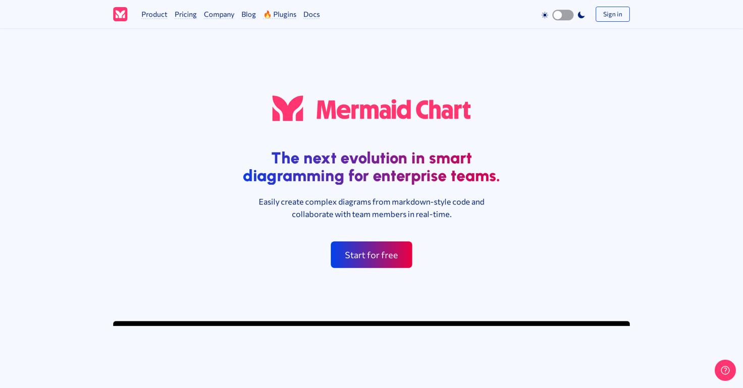 Mermaid ChartWebsite Screenshot