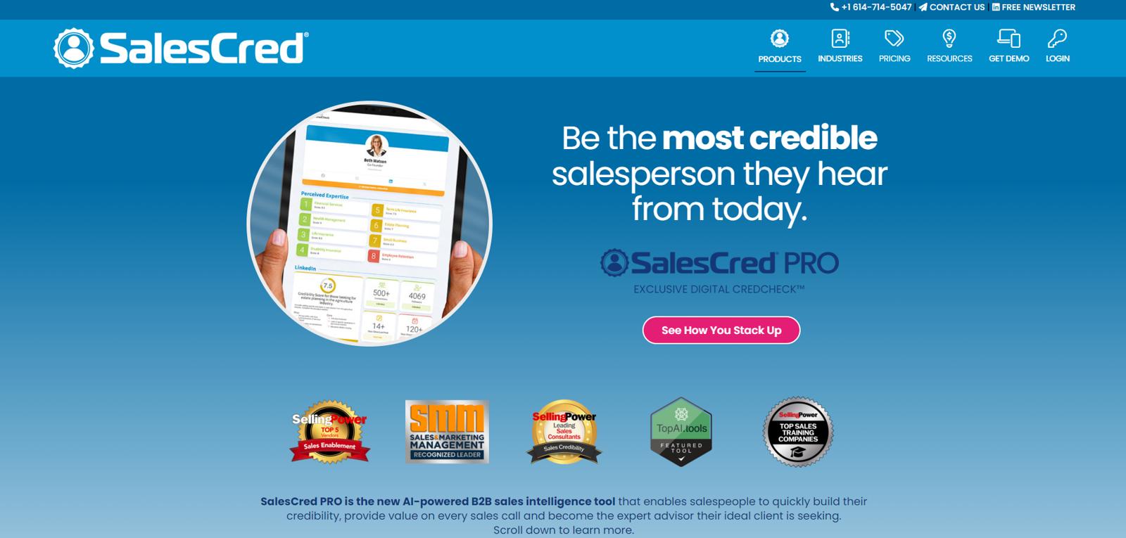 SalesCredWebsite Screenshot