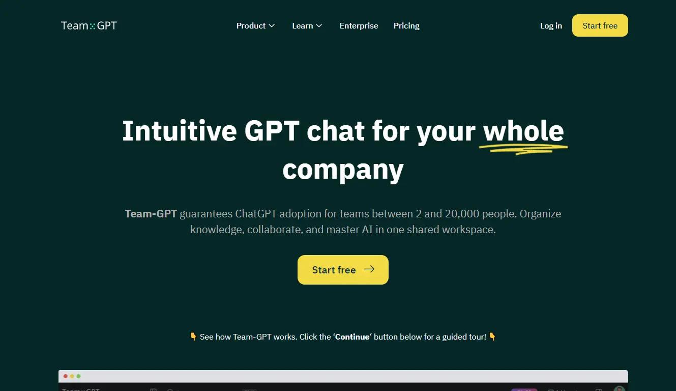 Team GPTWebsite Screenshot