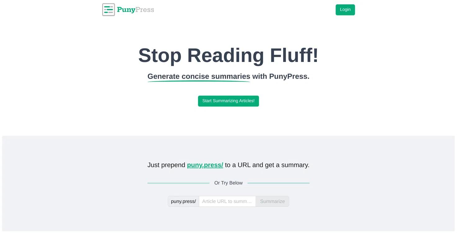 PunyPress Website