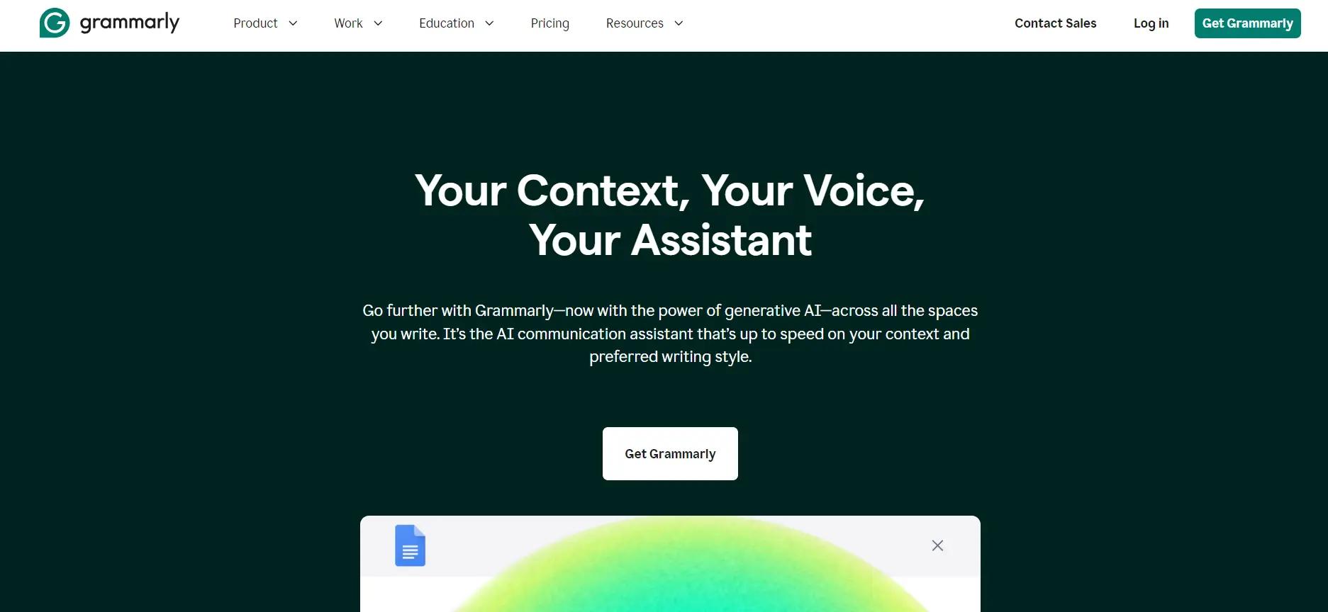 GrammarlyGO Website