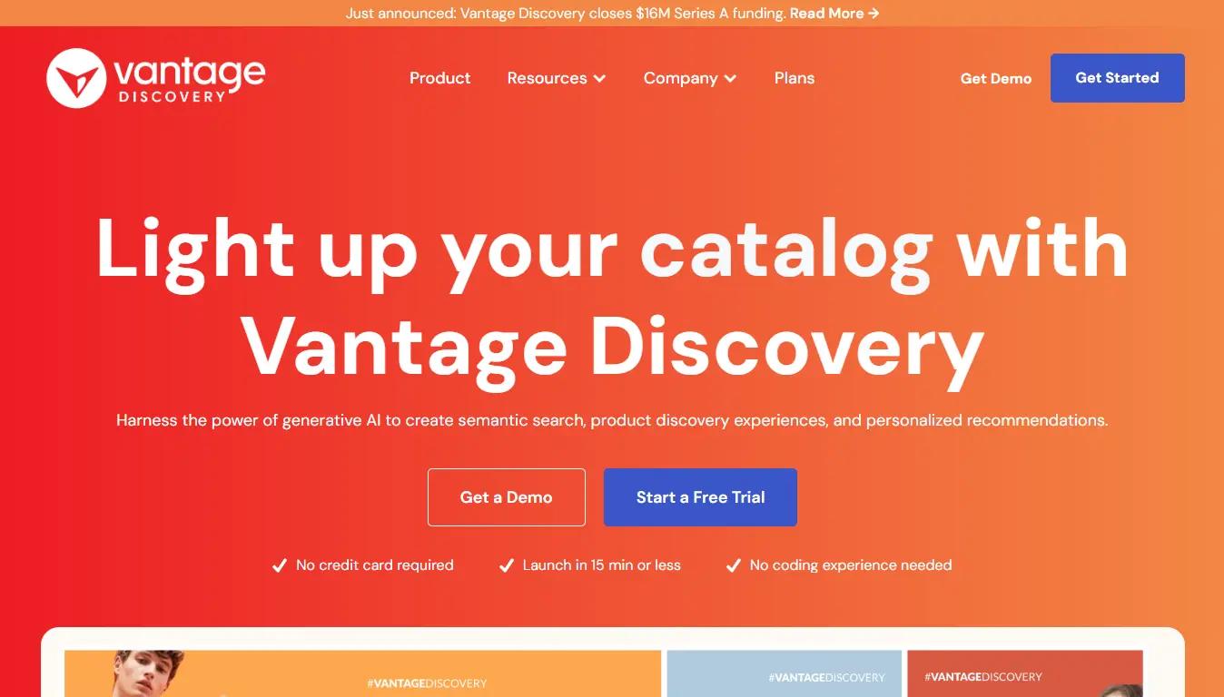 Vantage Discovery Website