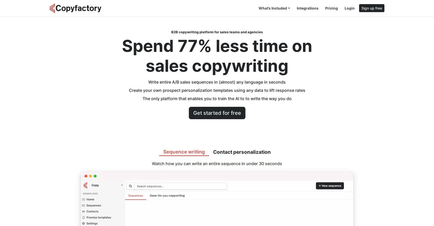 Copyfactory Website