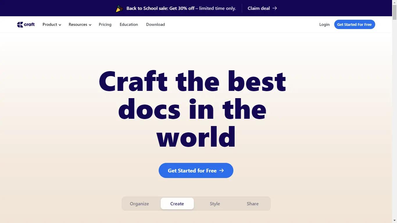 Craft Website