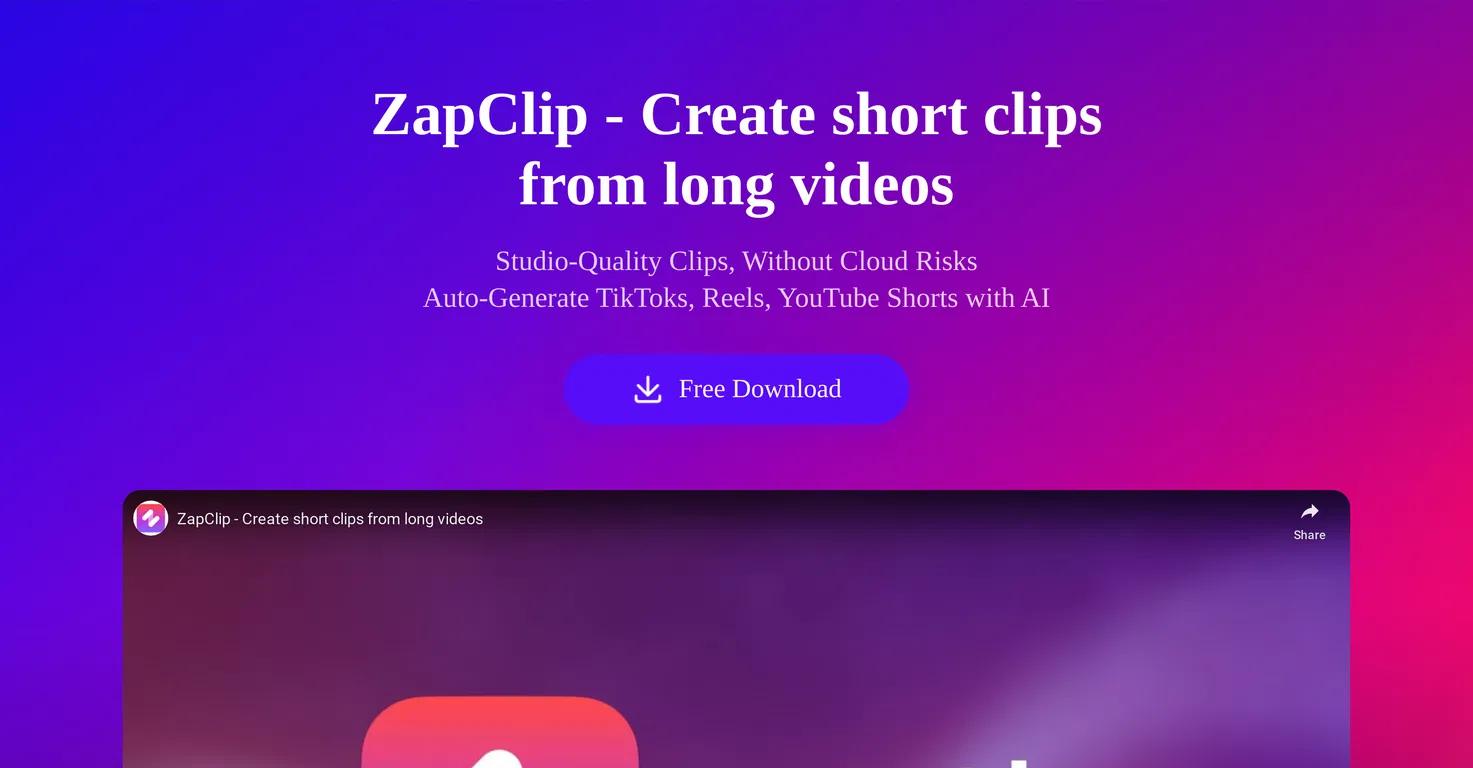 ZapClipWebsite Screenshot