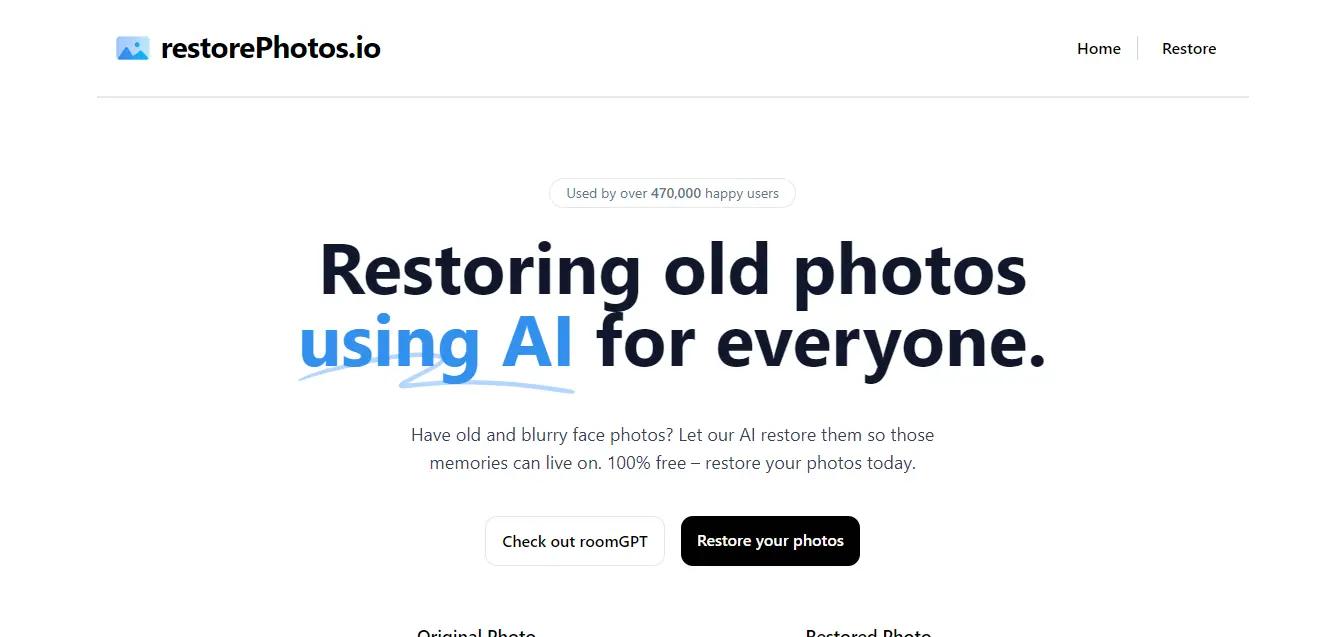 RestorePhotos.io Website