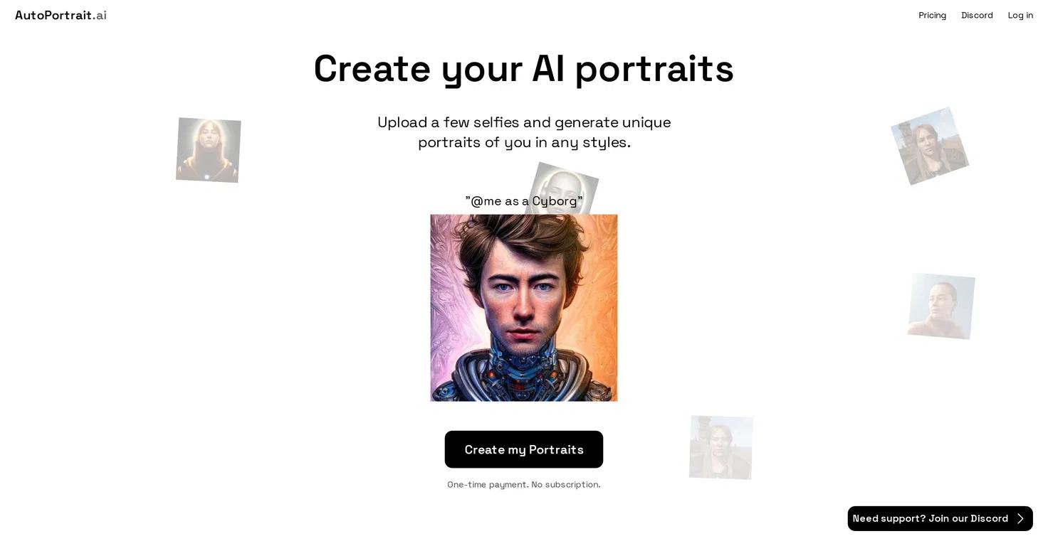 AutoPortraitWebsite Screenshot