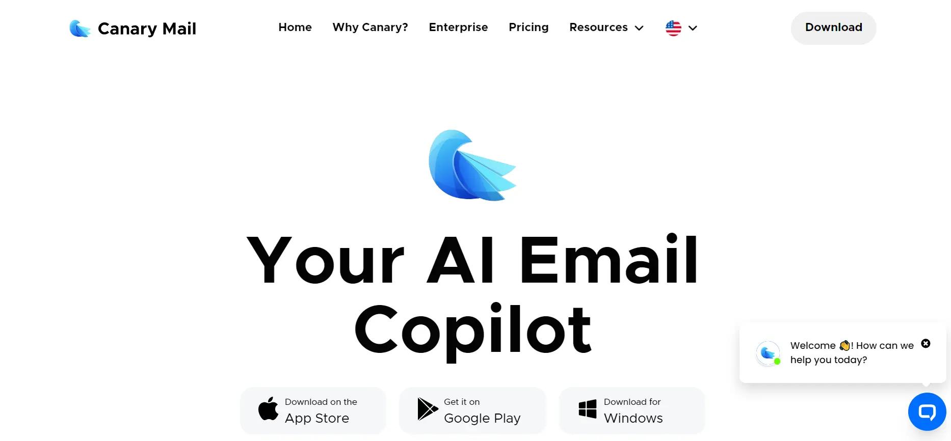 Canary MailWebsite Screenshot