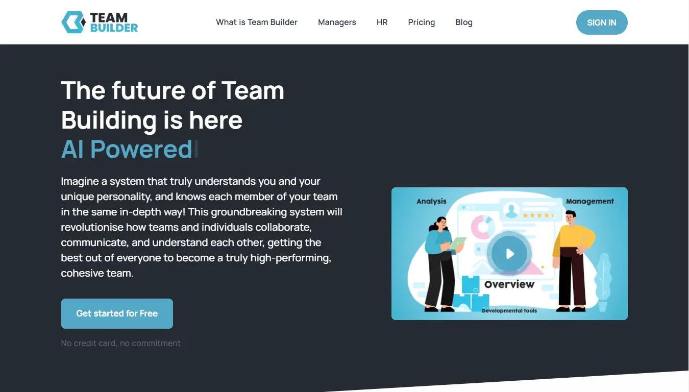 Team BuilderWebsite Screenshot