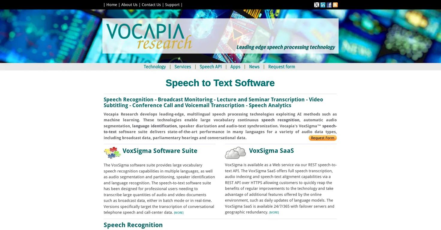 Vocapia Website