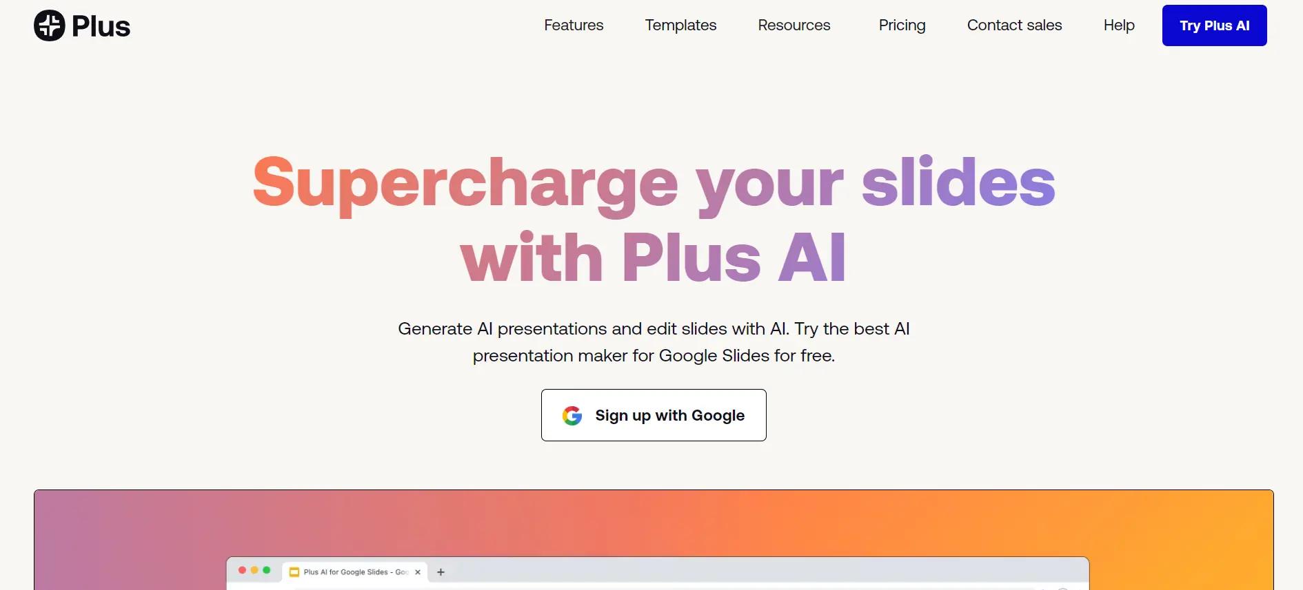 Plus AI Website