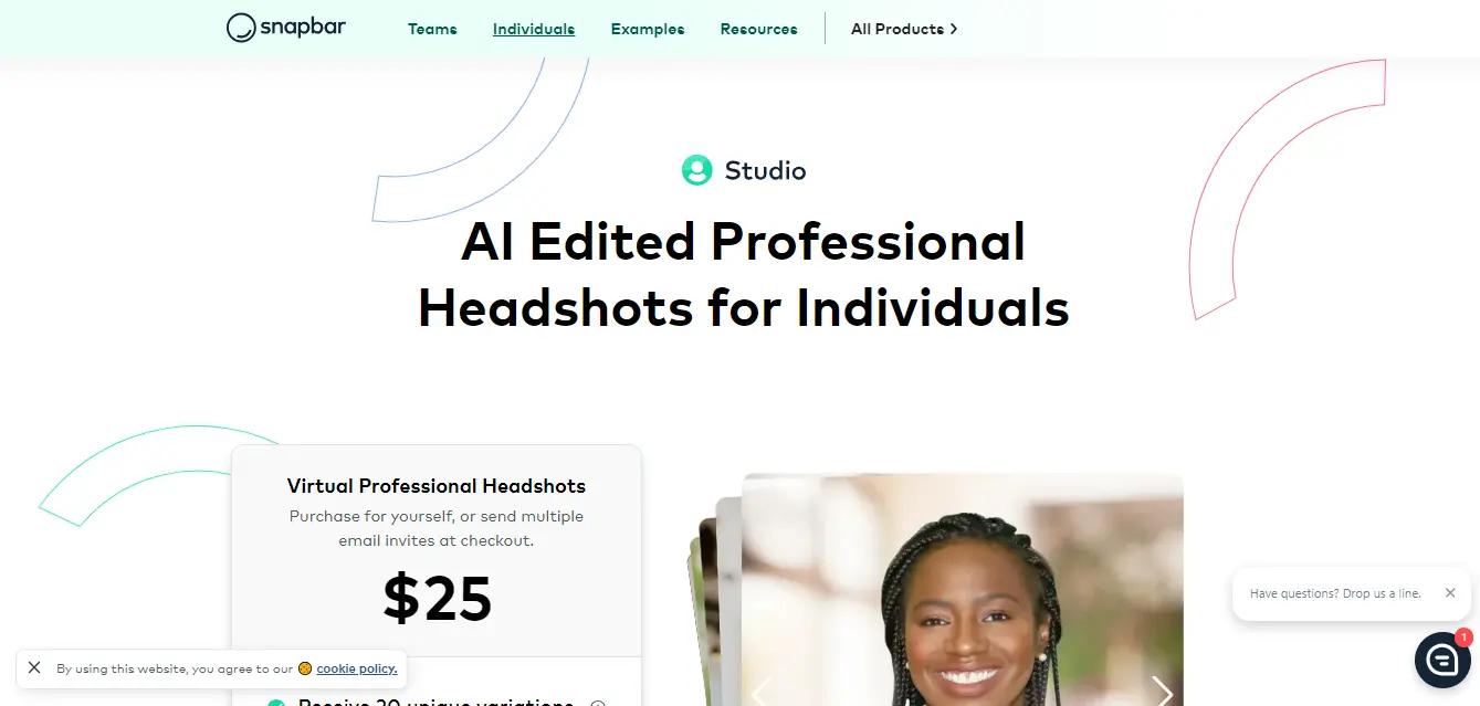 Snapbar HeadshotsWebsite Screenshot