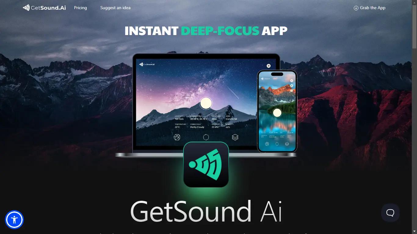 GetSound AIWebsite Screenshot