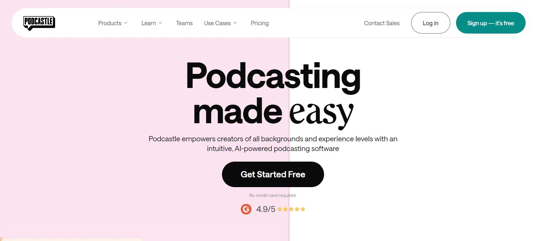 PodcastleWebsite Screenshot