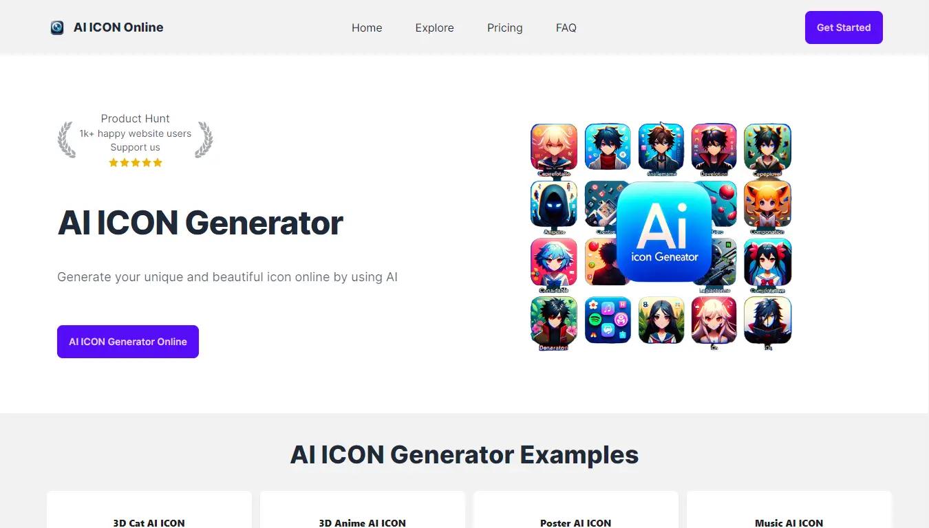 AI ICON OnlineWebsite Screenshot