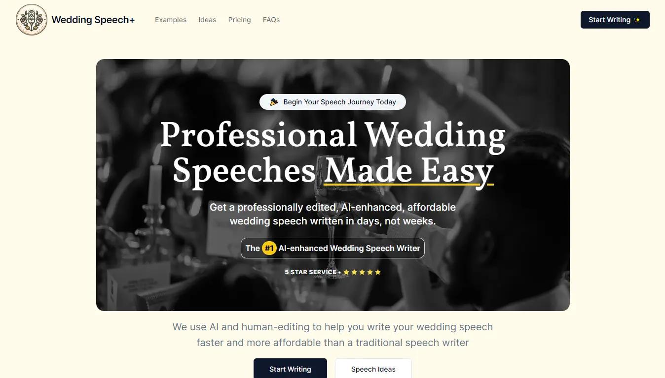 Wedding Speech  Website