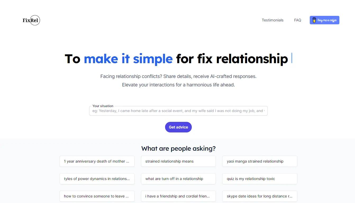 FixRelationshipWebsite Screenshot