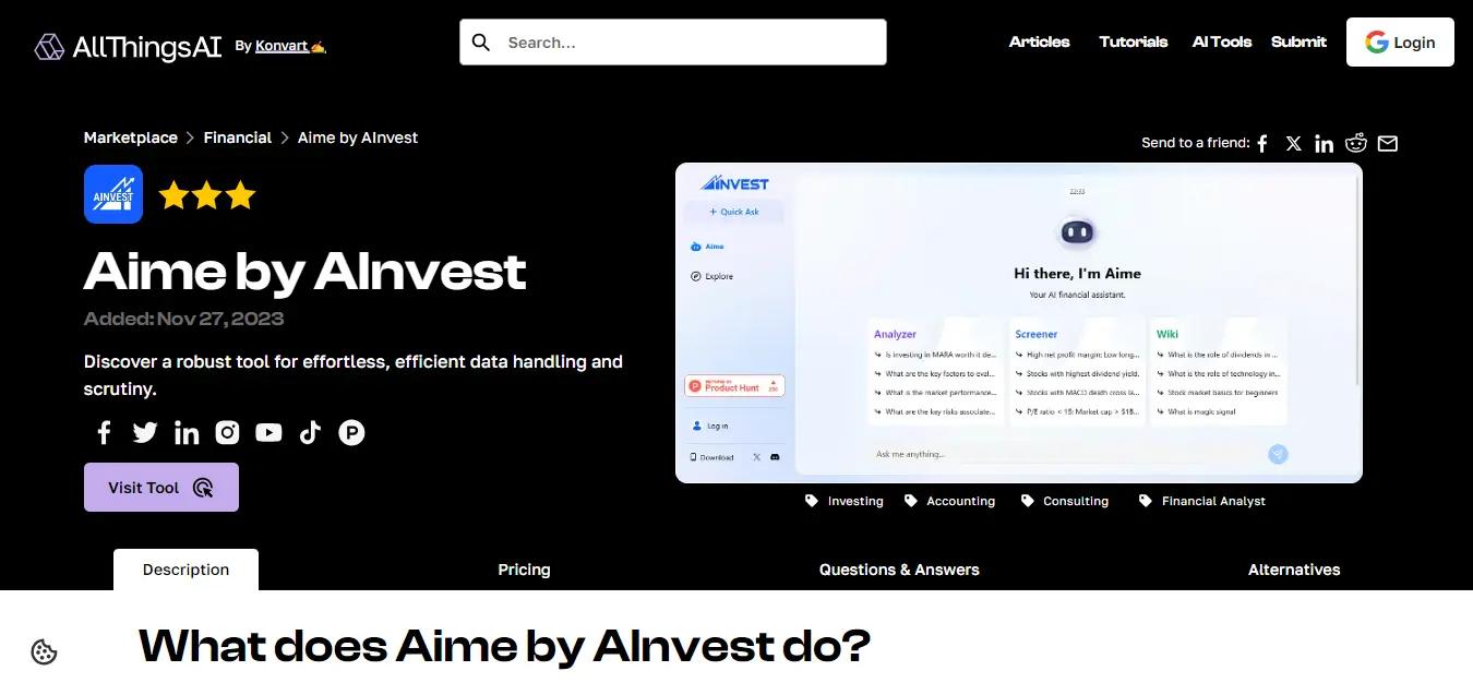 AimeWebsite Screenshot