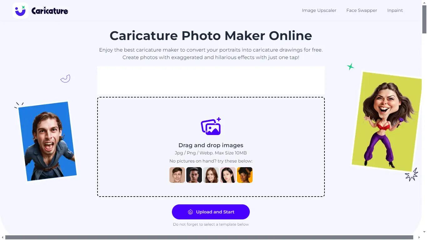 CaricaturerWebsite Screenshot