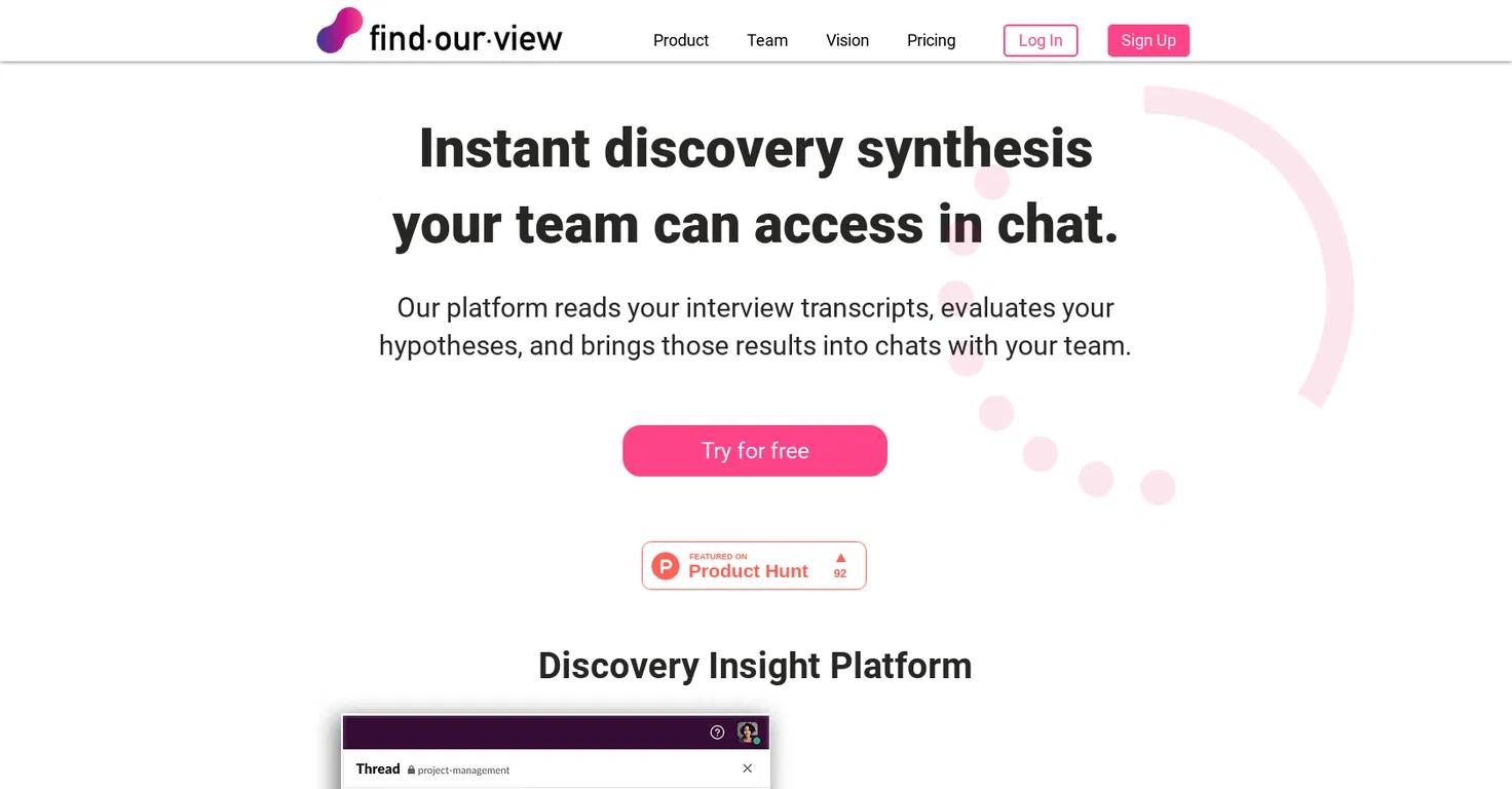 FindOurViewWebsite Screenshot