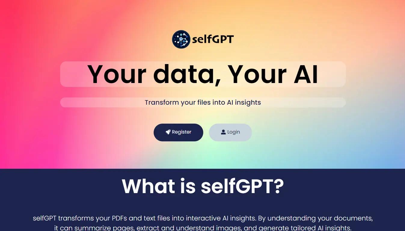 selfGPTWebsite Screenshot