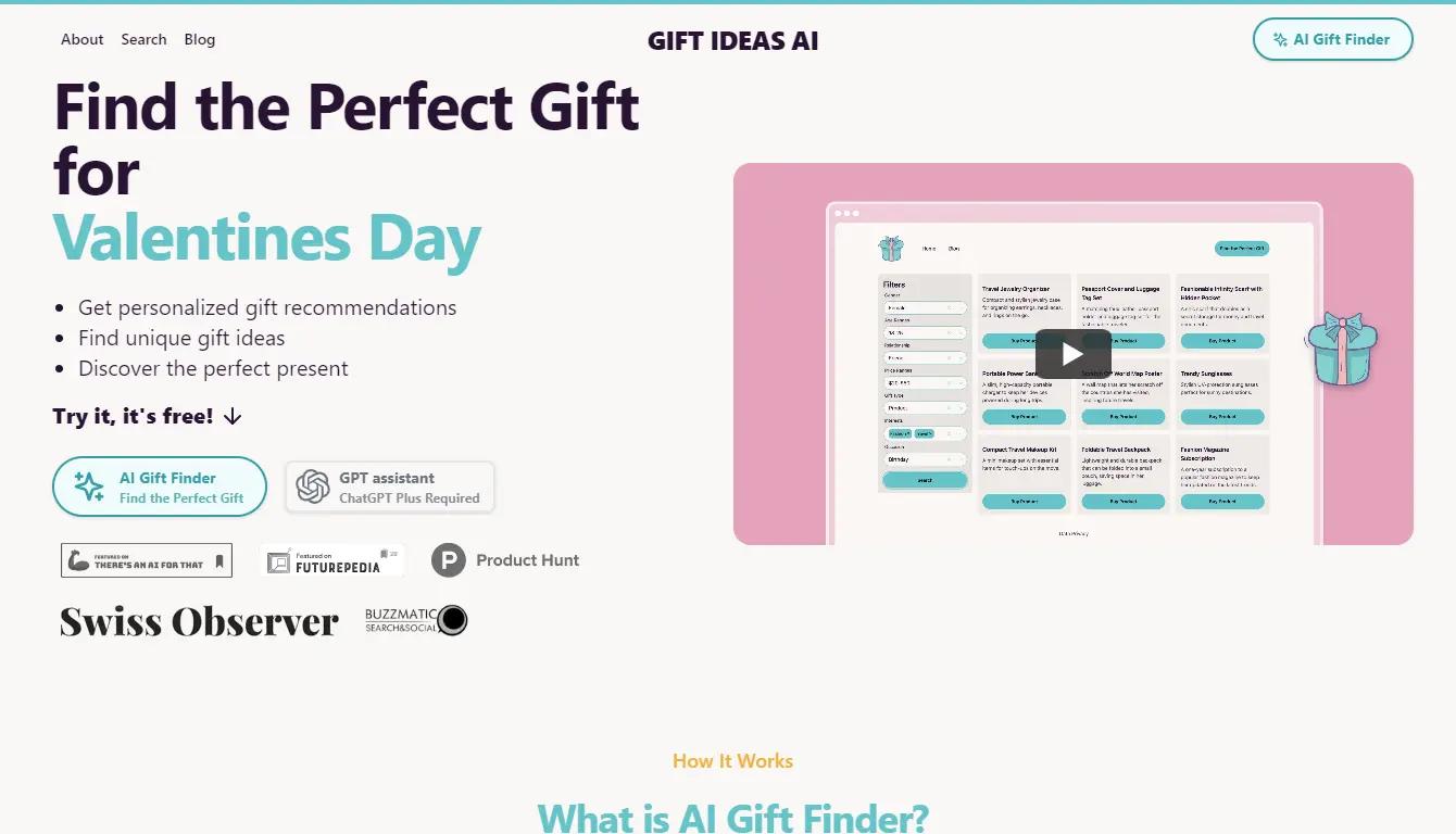 Gift Ideas AI Website
