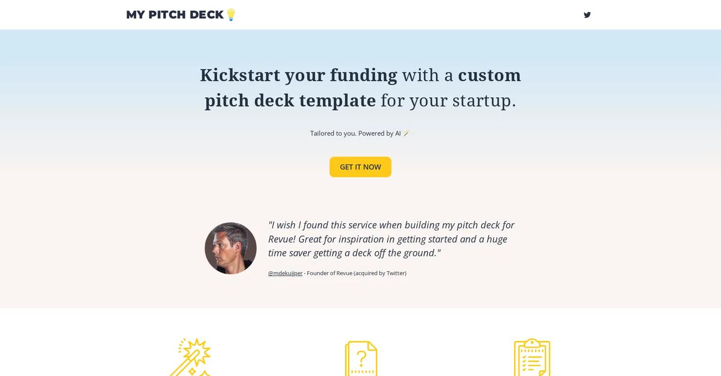 MY PITCH DECKWebsite Screenshot