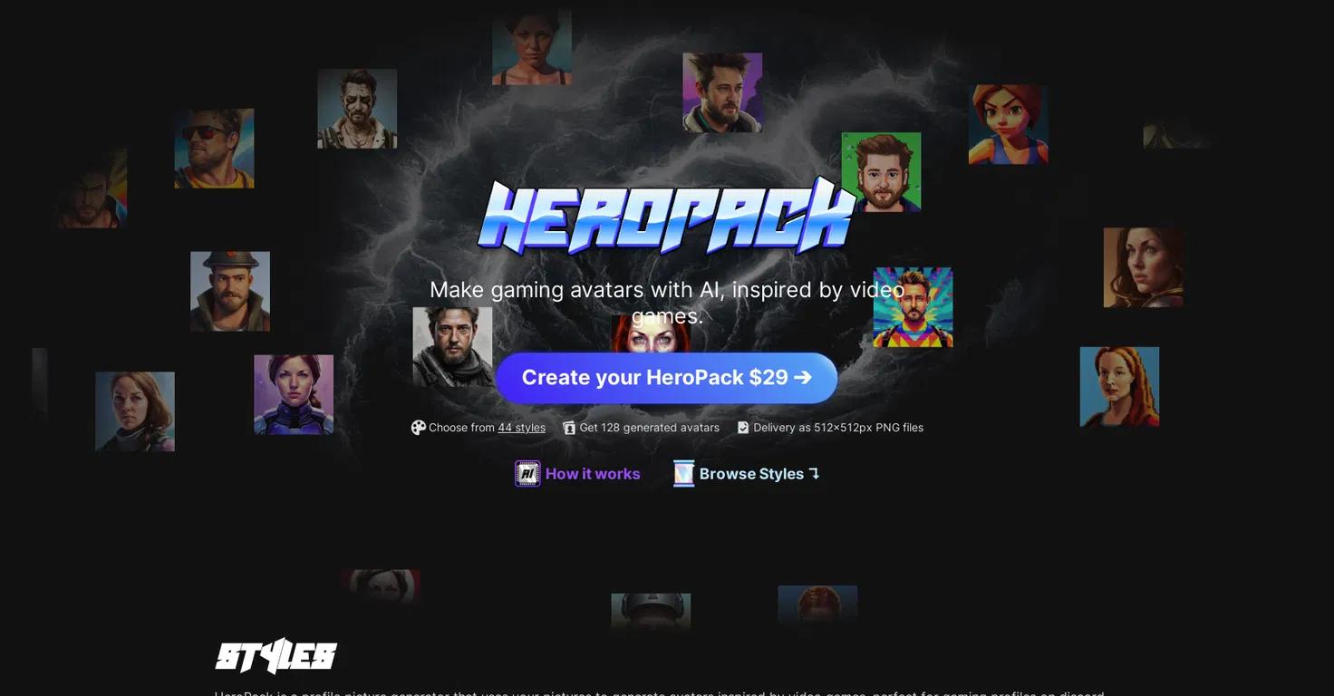 HeroPackWebsite Screenshot