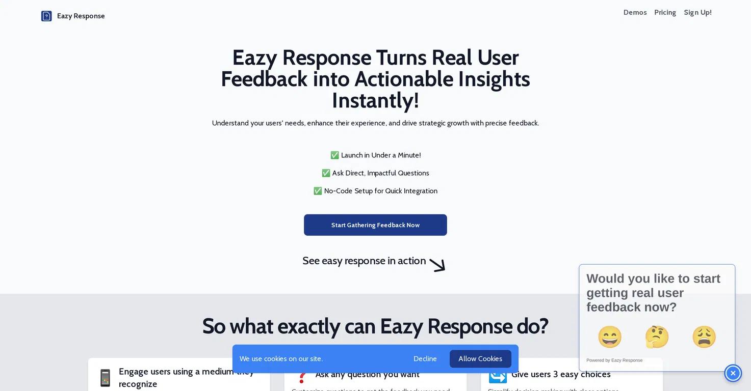 Eazy ResponseWebsite Screenshot