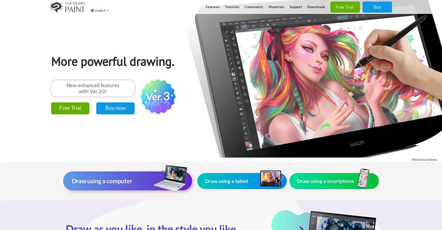 CLIP STUDIO  Website