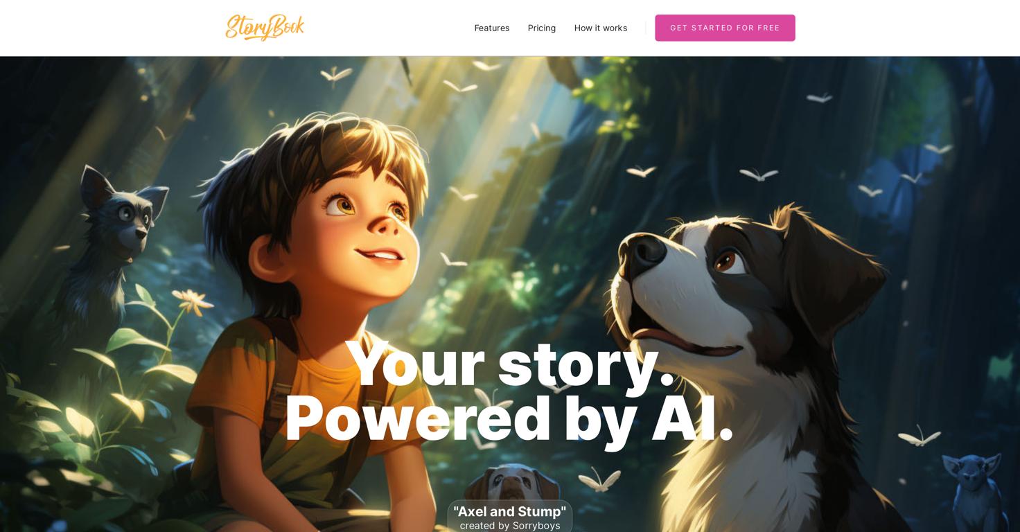 StoryBookWebsite Screenshot