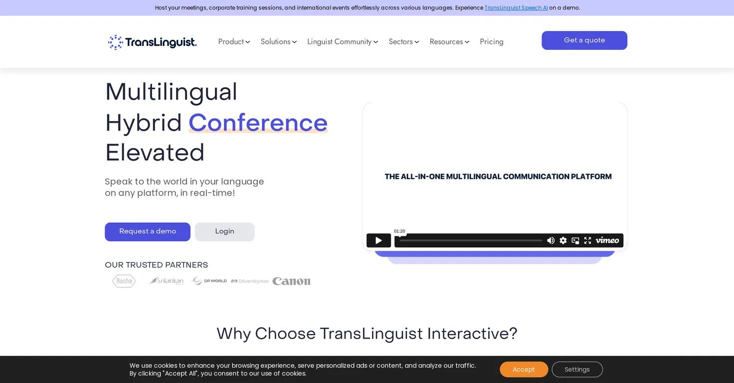 TransLinguist Website Screenshot