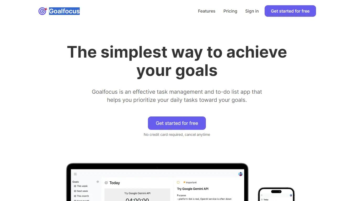 Goalfocus Website