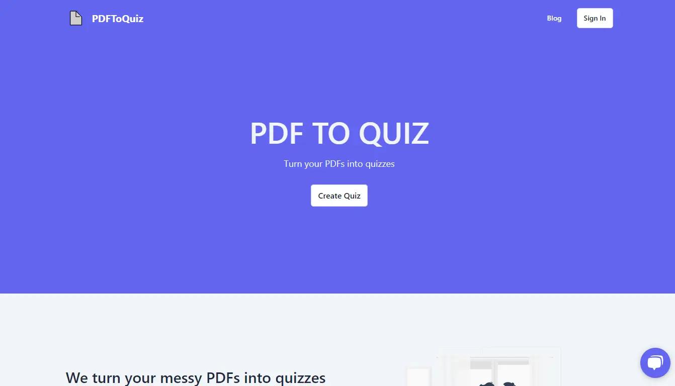 PDFToQuiz Website