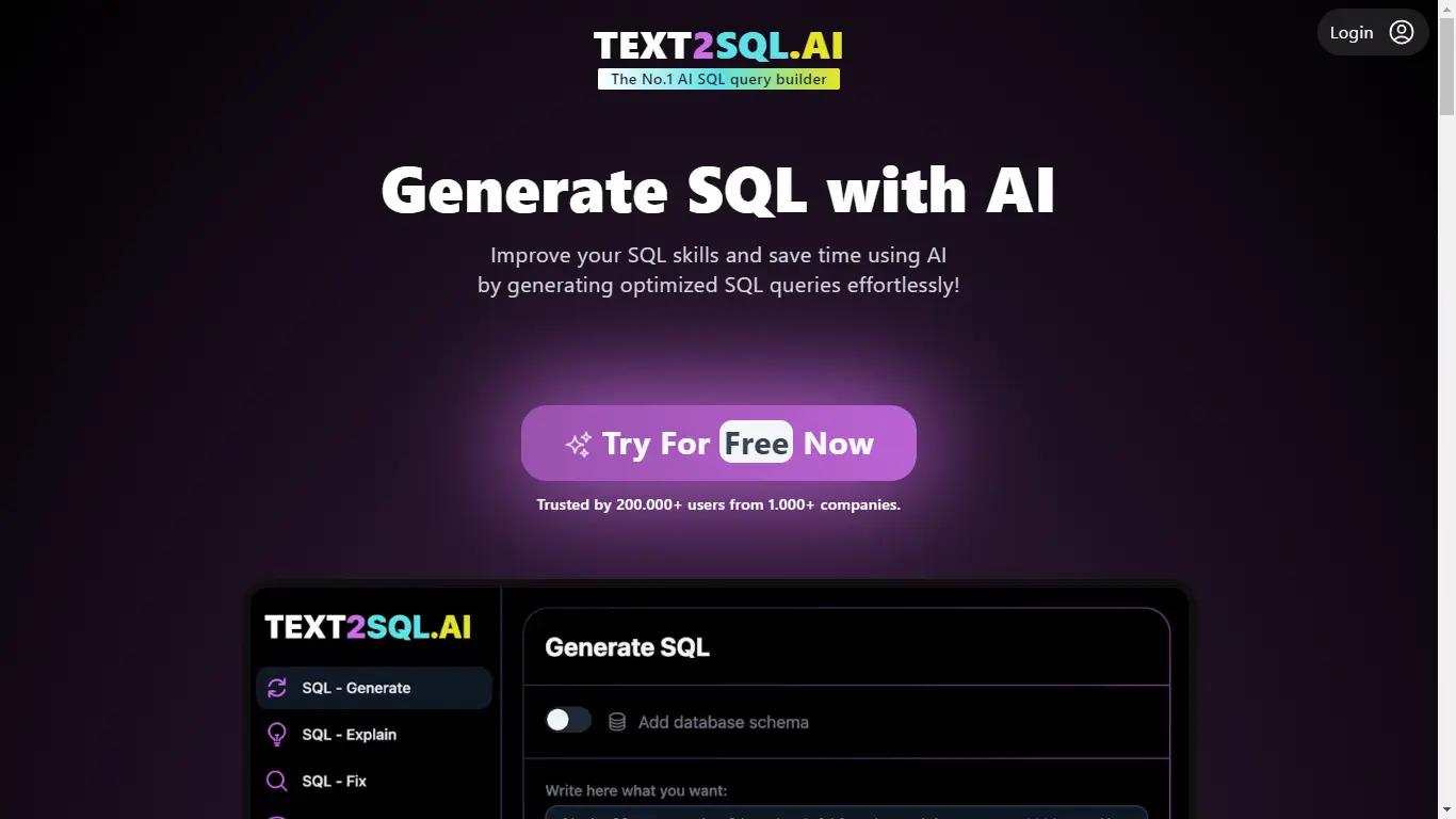 Text2SQL Website