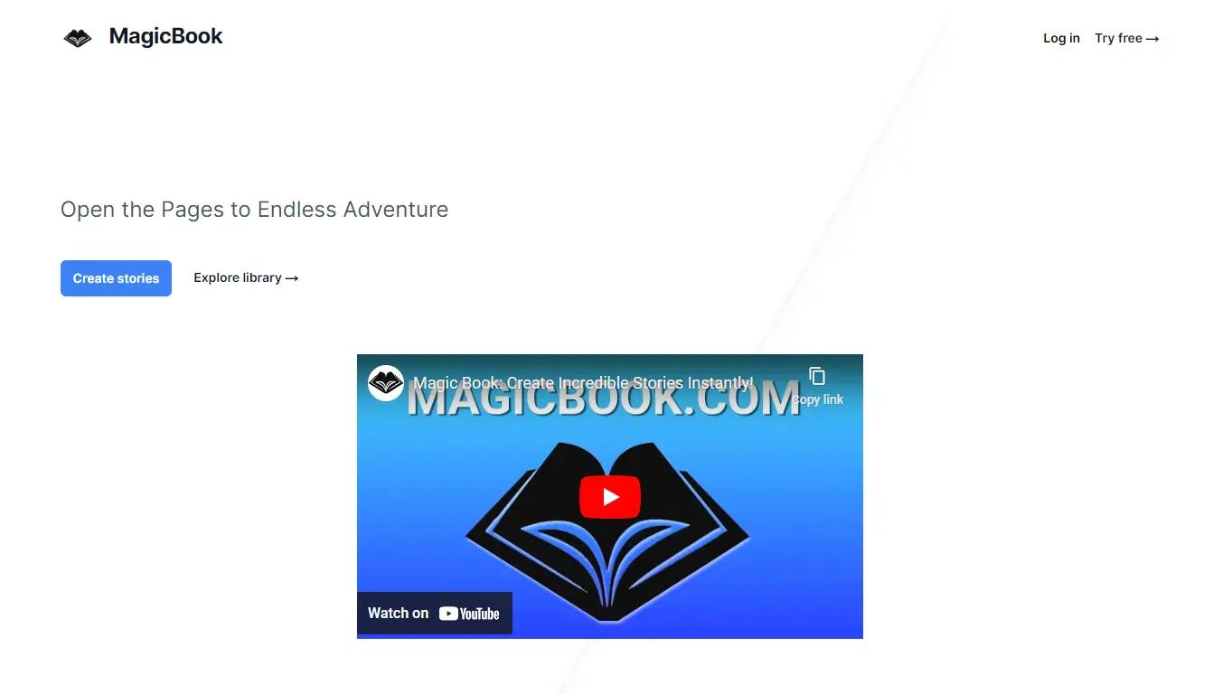 MagicBookWebsite Screenshot