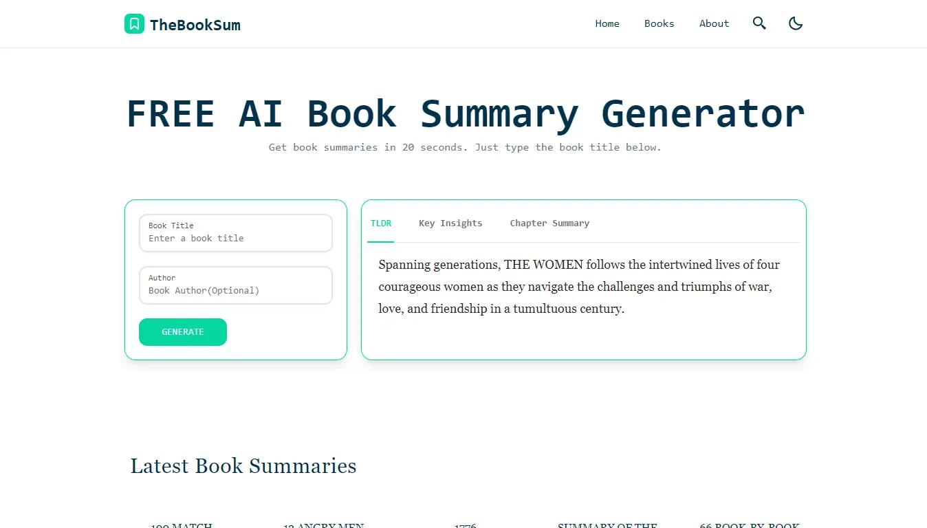 TheBookSum Website